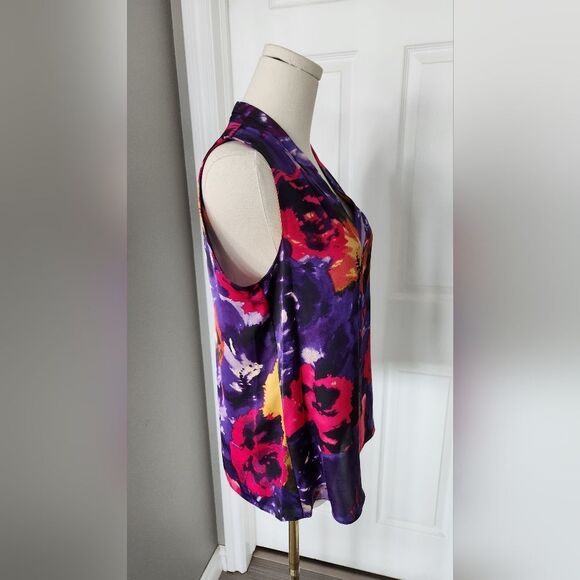 NWOTโKasper floral sleeveless top - Size Small - Picture 2 of 7